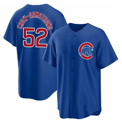 Chicago Cubs #52 Pete Crow-Armstrong Blue RONA 2024 Cool Base Stitched Jersey