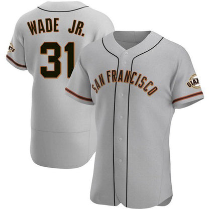 San Francisco Giants #31 LaMonte Wade Jr Grey RONA 2021 Road Player Jersey