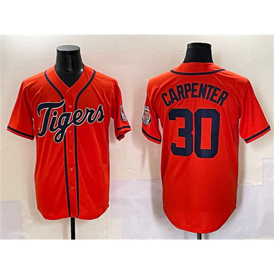 Detroit Tigers #30 Kerry Carpenter Orange RONA With Patch Cool Base Stitched Jersey