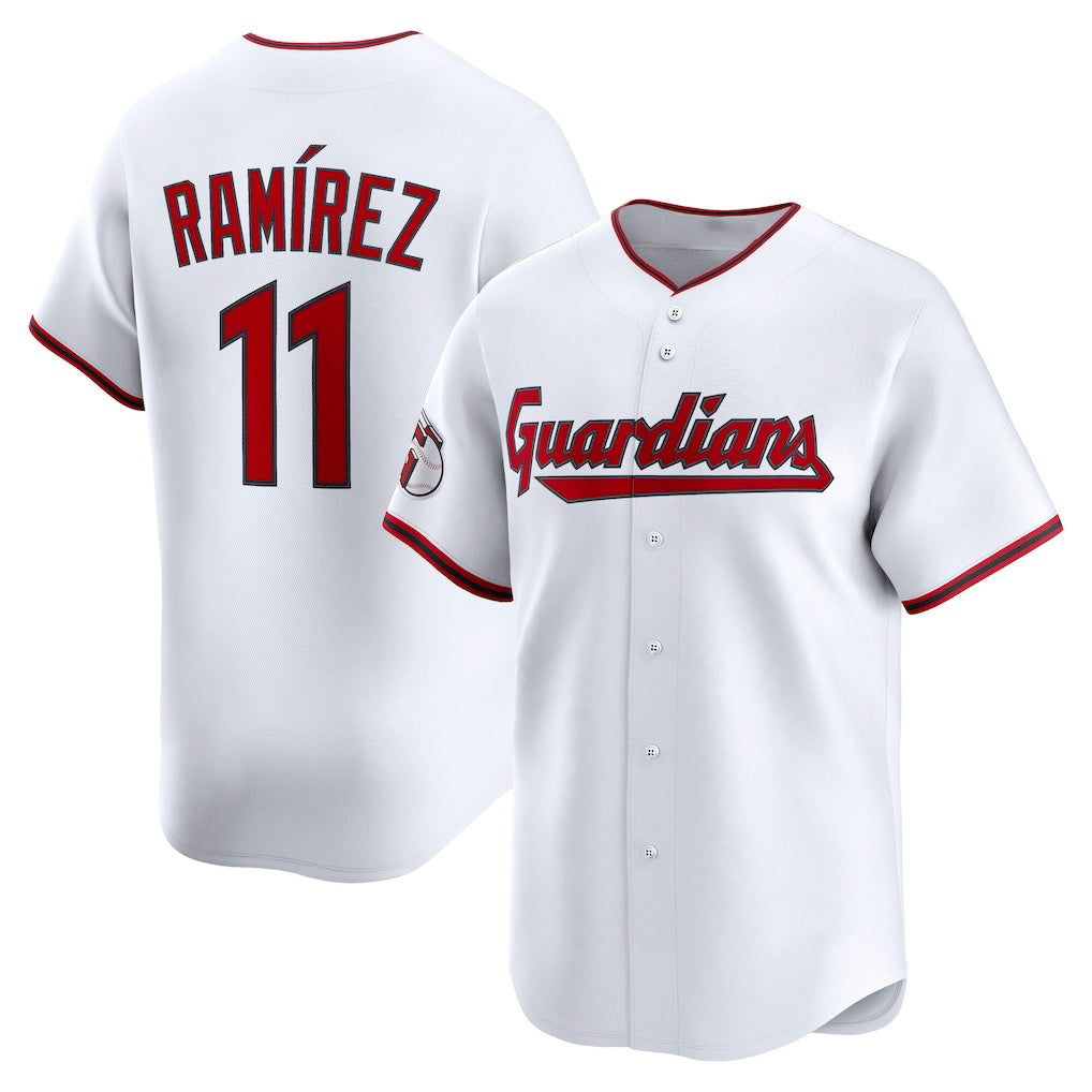 Cleveland Guardians #11 Jos¨¦ Ram¨ªrez White RONA Home Limited Player Jersey