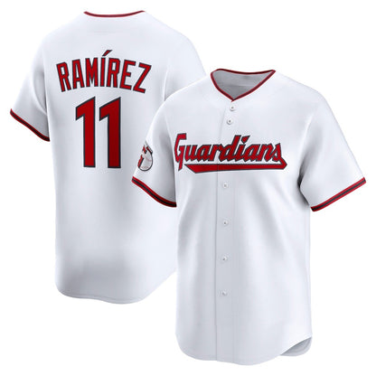 Cleveland Guardians #11 Jos¨¦ Ram¨ªrez White RONA Home Limited Player Jersey