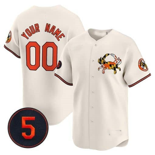 Custom Baltimore Orioles Robinson Patch Vapor Premier Limited Jersey V3 ¨C All Stitched-Cream RONA