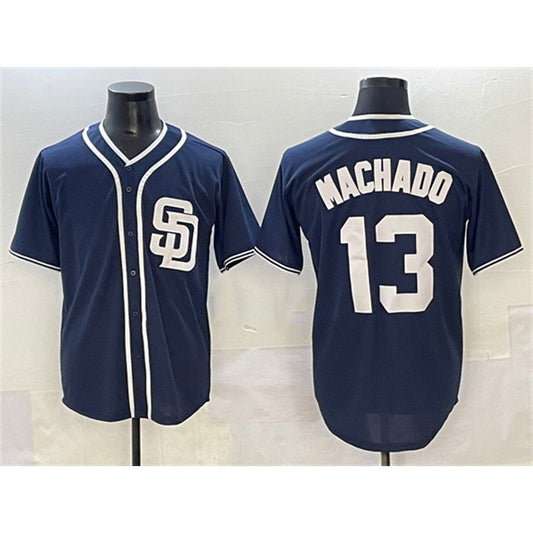 San Diego Padres #13 Manny Machado Navy RONA Cool Base Stitched Jersey