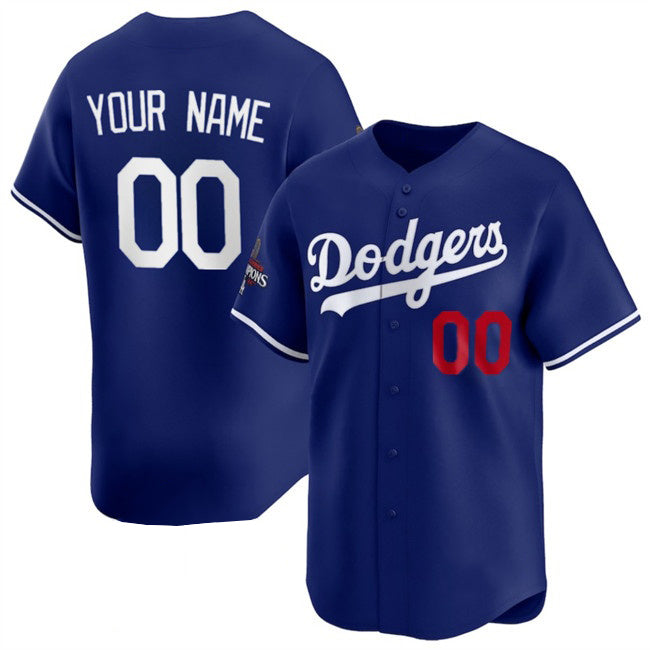 Cuatom Los Angeles Dodgers Active Player Royal RONA 2024 World Series Champions Alternate Limited Stitched Jersey