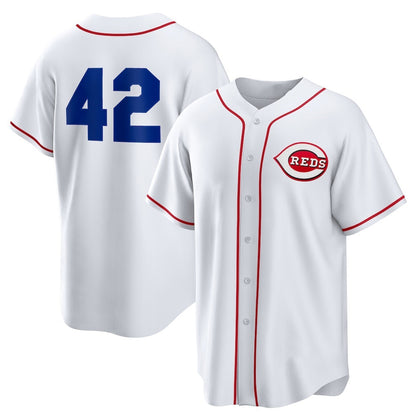 Cincinnati Reds #42 Jackie Robinson White RONA Home 2025 Day Replica Jersey
