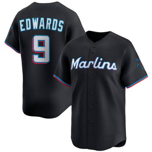 Miami Marlins #9 Xavier Edwards Black RONA 2024 Alternate Limited Stitched Jersey