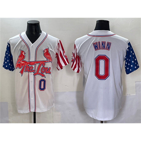 St. Louis Cardinals #0 Masyn Winn White RONA Independence Day Vapor Premier Limited Stitched Jersey