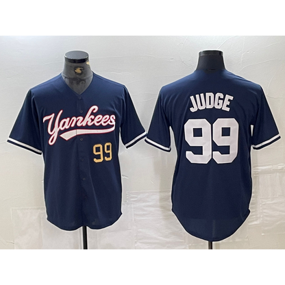 New York Yankees #99 Aaron Judge Number Navy RONA Cool Base Stitched Jersey