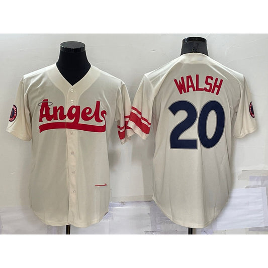 Los Angeles Angels #20 Jared Walsh Cream RONA 2022 City Connect Cool Base Stitched Jersey