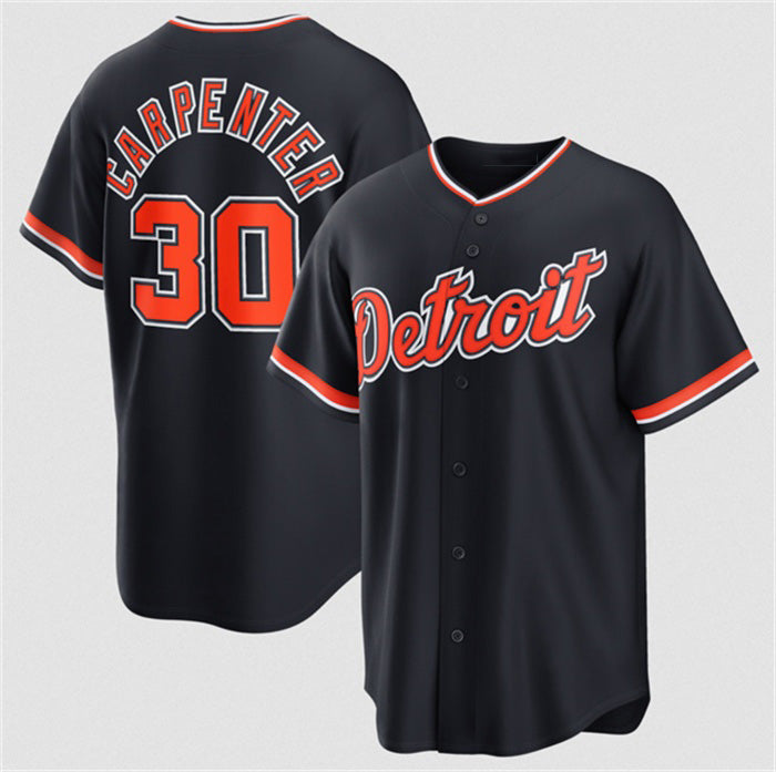 Detroit Tigers #30 Kerry Carpenter Navy RONA Alternate Stitched Jersey