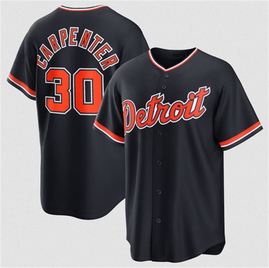 Detroit Tigers #30 Kerry Carpenter Navy RONA Alternate Stitched Jersey