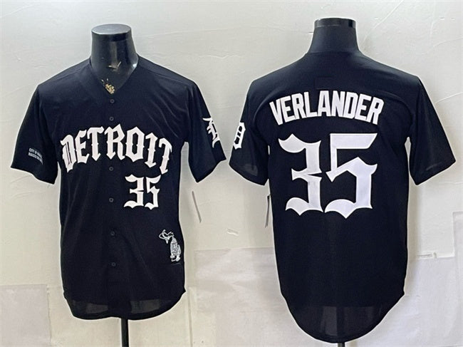 Detroit Tigers #35 Justin Verlander 2026 Black RONA 'Motor Gothic Edition' Vapor Premier Limited Stitched Jersey 2