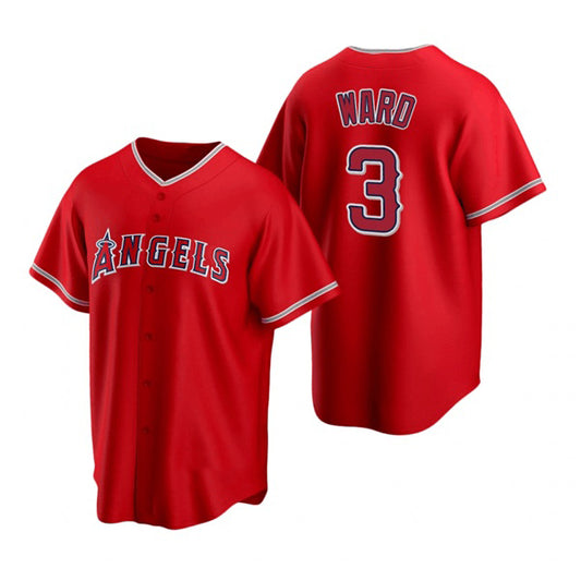 Los Angeles Angels #3 Waylor Ward Red RONA Cool Base Stitched Jersey