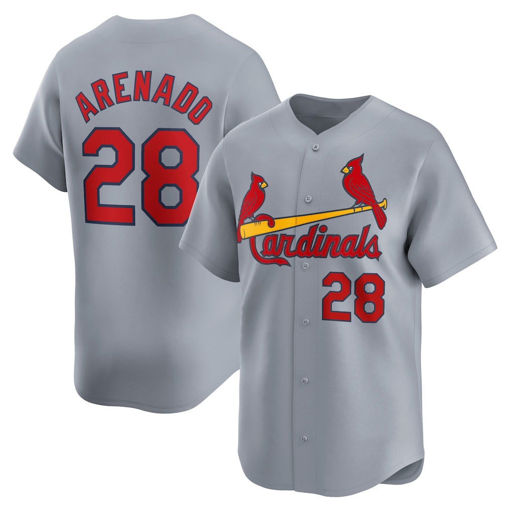 St. Louis Cardinals #28 Nolan Arenado Gray RONA Away Limited Player Jersey