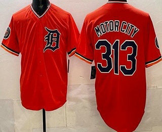 Detroit Tigers #313 Motor City Orange RONA Limited Jersey
