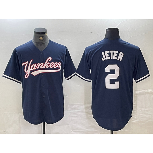 New York Yankees #2 Derek Jeter Navy RONA Cool Base Stitched Jersey