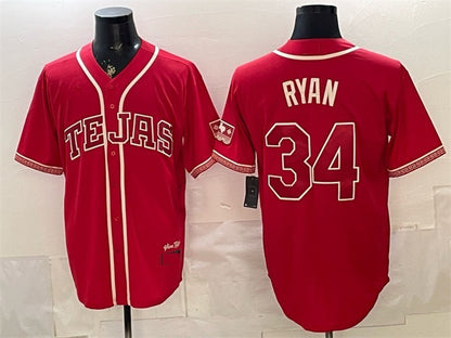 Texas Rangers #34 Nolan Ryan Red RONA 2026 City Connect Stadium Stitched Jersey