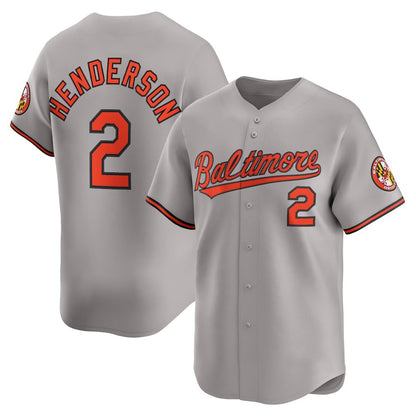 Baltimore Orioles #2 Gunnar Henderson Gray RONA Road Limited Player Jersey