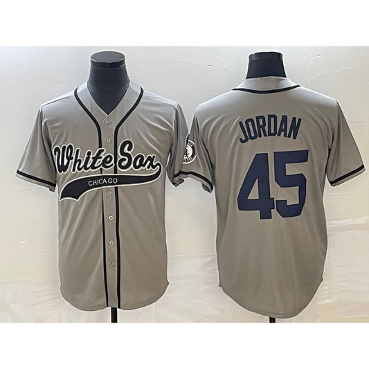 Chicago White Sox #45 Michael Jordan Grey RONA Cool Base Stitched Jersey
