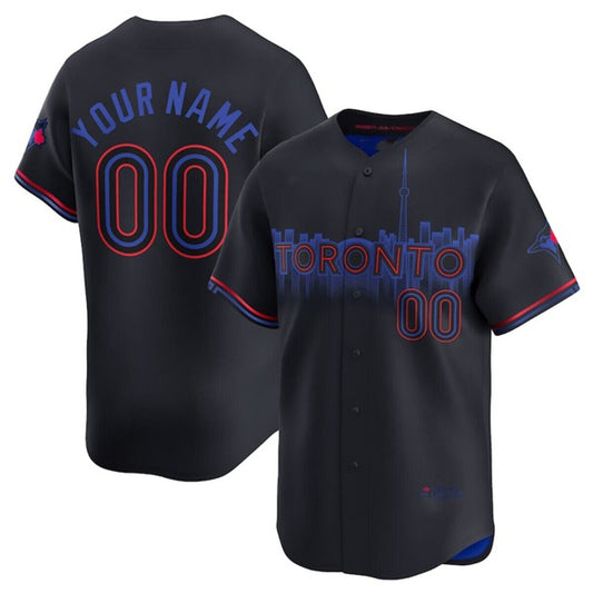 Custom Toronto Blue Jays Active Player Black RONA 2024 City Connect Limited Stitched Jersey