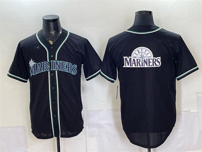 Seattle Mariners Team Big Logo 2026 Fashion Replica Black RONA Out Stitched Jersey