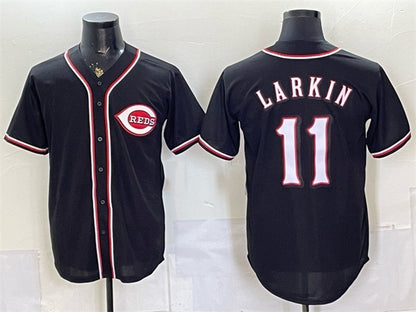 Cincinnati Reds #11 Barry Larkin 2026 Fashion Replica Black RONA Out Stitched Jersey