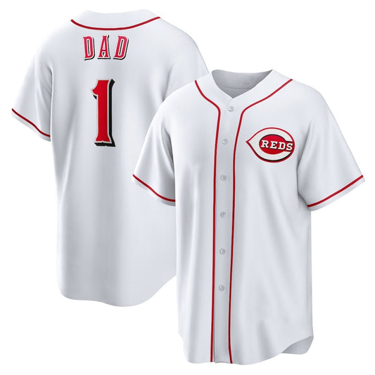 Cincinnati Reds #1 Dad White RONA Home Replica Jersey