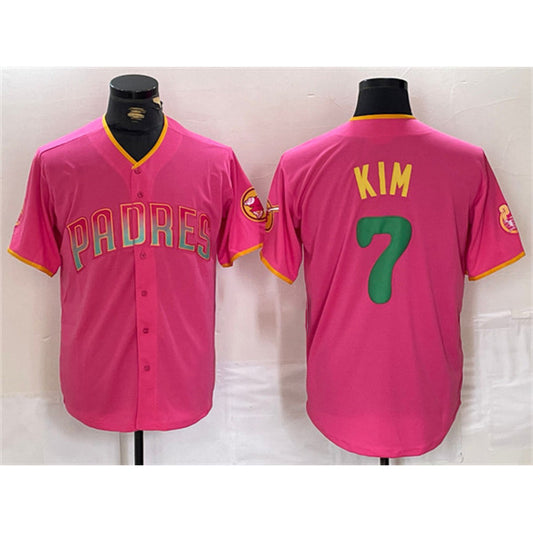 San Diego Padres #7 Ha-Seong Kim Pink RONA Cool Base Stitched Jersey