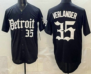 Detroit Tigers #35 Justin Verlander Black RONA Limited Cool Base Stitched Jersey