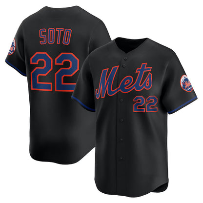 New York Mets #22 Juan Soto Black RONA Alternate Limited Player Jersey