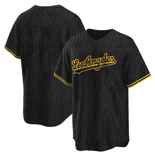 Los Angeles Dodgers Blank Player Black Gold RONA Limited Home Stitched Jerseys