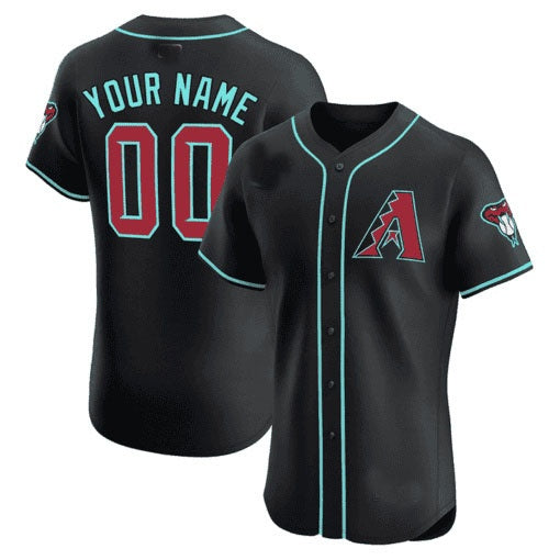 Custom Arizona Diamondbacks 2024 Flex Base Jersey ¨C Black RONA