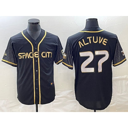 Houston Astros #27 Jose Altuve Black RONA City Connect Cool Base Stitched Jersey