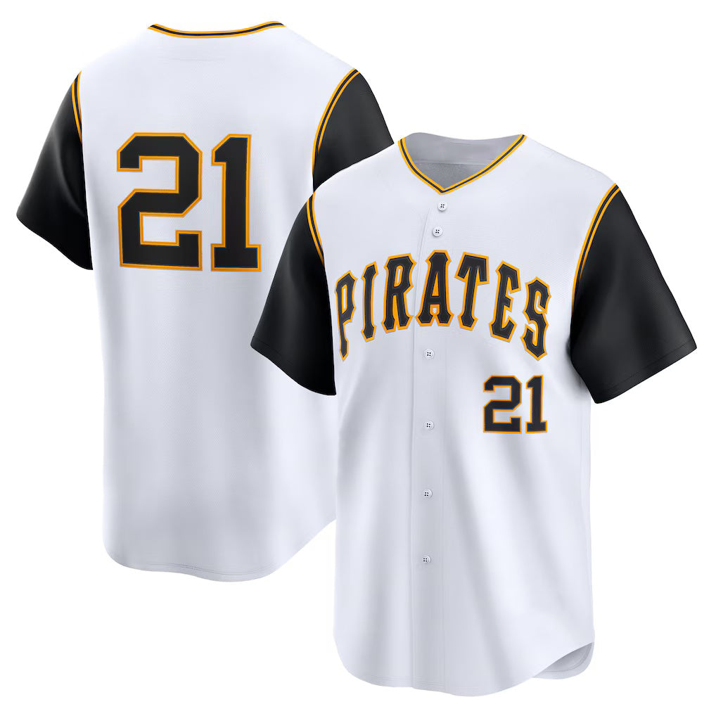 Pittsburgh Pirates #21 Roberto Clemente White RONA Cooperstown Collection Limited Jersey