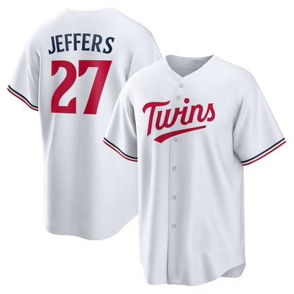 Minnesota Twins #27 Ryan Jeffers White RONA Home Replica Player Jersey
