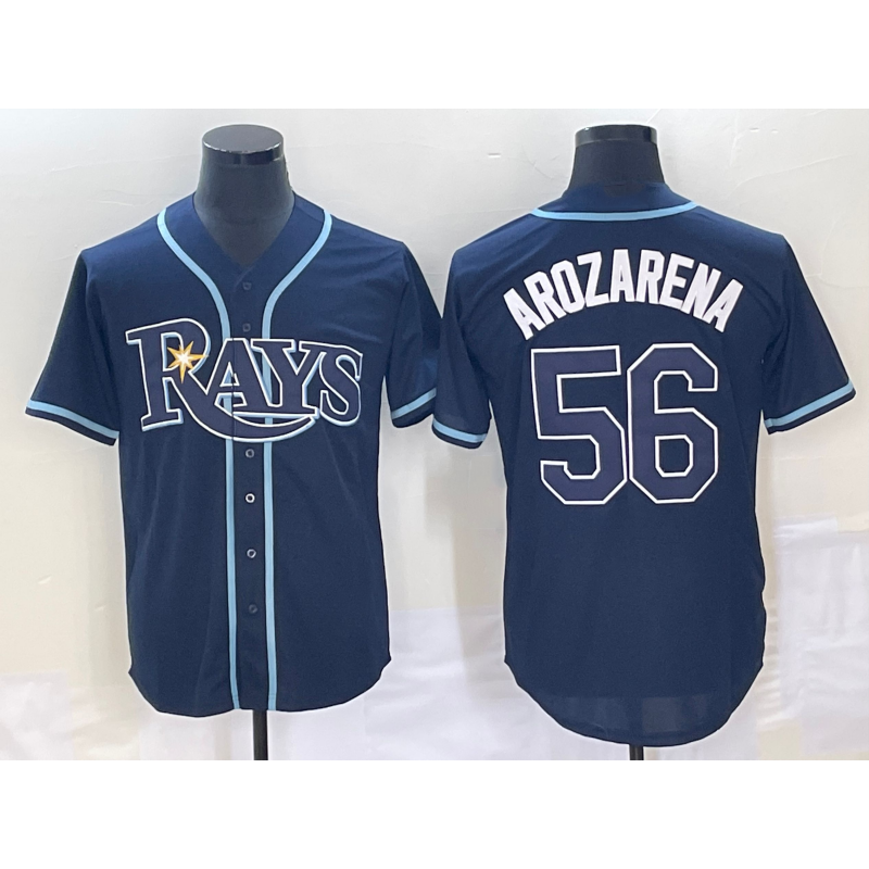 Tampa Bay Rays #56 Randy Arozarena Navy Blue RONA Stitched Cool Base Jersey