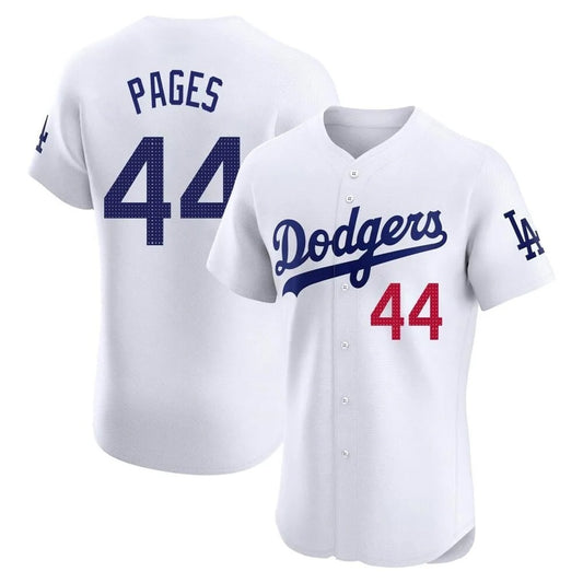 Los Angeles Dodgers #44 Andy Pages Player White RONA Limited Elite Home Stitched Jerseys