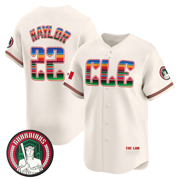 Cleveland Guardians #22 Josh Naylor Cream RONA Mexico Vapor Premier Limited Stitched Jersey