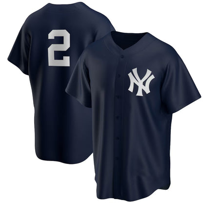 New York Yankees #2 Derek Jeter Navy RONA Alternate Replica Player Jersey