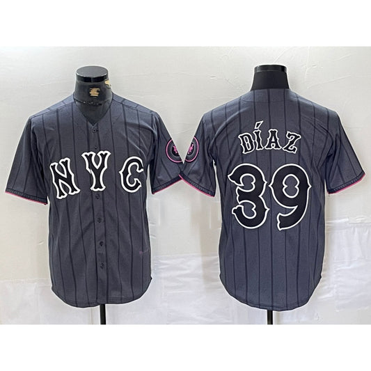 New York Mets #39 Edwin Diaz Gray RONA 2024 City Connect Cool Base Jersey 2