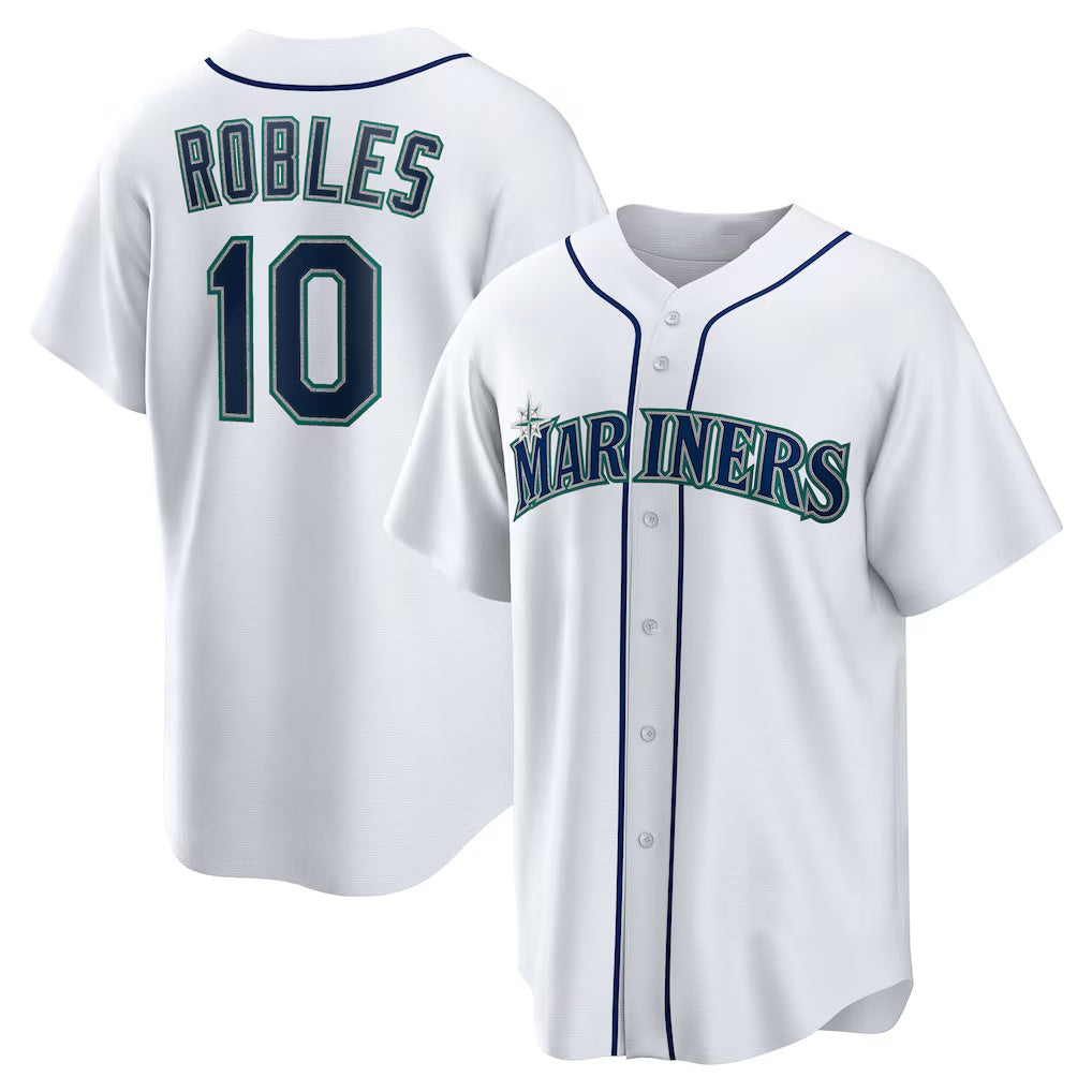 Seattle Mariners #10 Victor Robles White RONA Home Replica Jersey