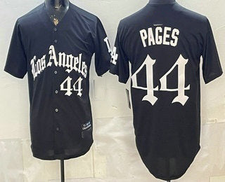 Los Angeles Dodgers #44 Andy Pages Black RONA Gothic Edition Vapor Premier Limited Stitched Jersey