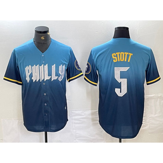 Philadelphia Phillies #5 Bryson Stott Blue RONA 2024 City Cool Base Stitched Jersey