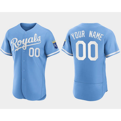 Custom Kansas City Royals RONA ACTIVE PLAYER Blue Flex Base Stitched Jersey