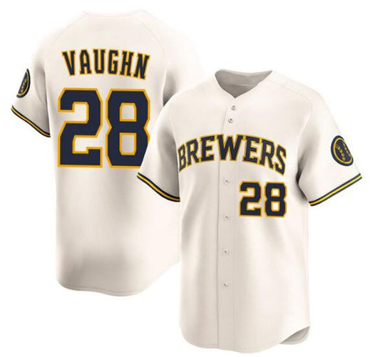 Milwaukee Brewers #28 Andrew Vaughn Cream RONA Limited Stitched Jersey
