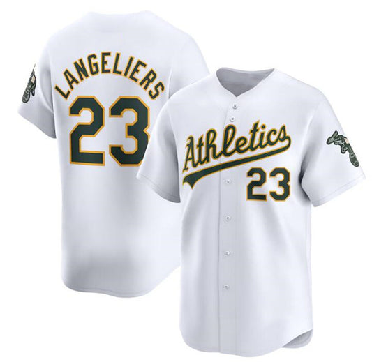 Oakland Athletics #23 Shea Langeliers White RONA Home Limited Stitched Jersey