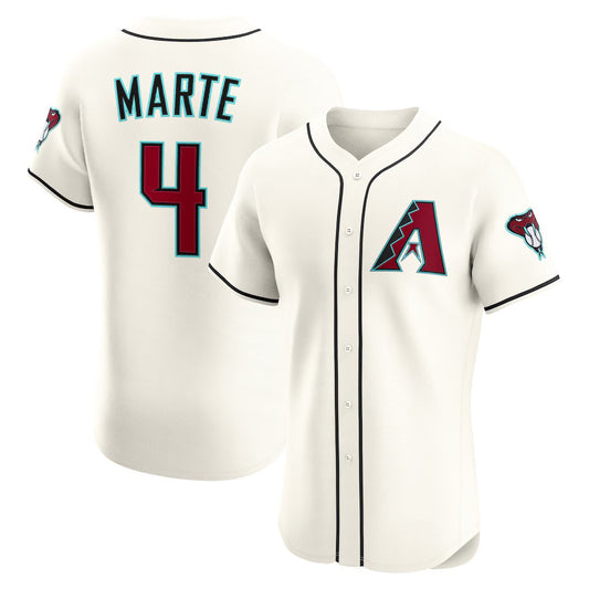 Arizona Diamondbacks #4 Ketel Marte Cream RONA Home Elite Jersey