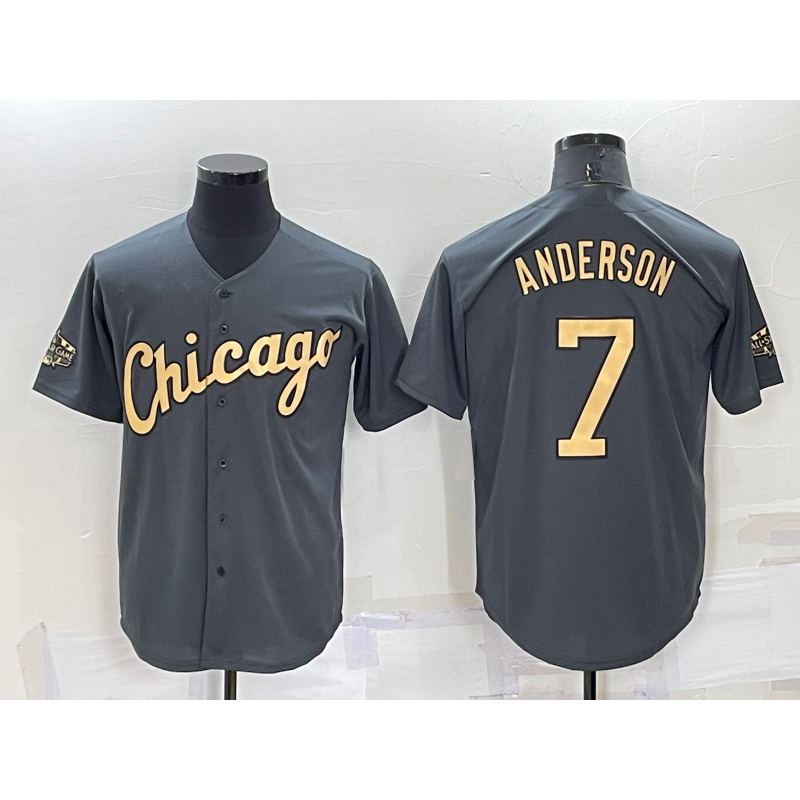 Chicago White Sox #7 Tim Anderson Grey RONA 2022 All Star Stitched Cool Base Jersey