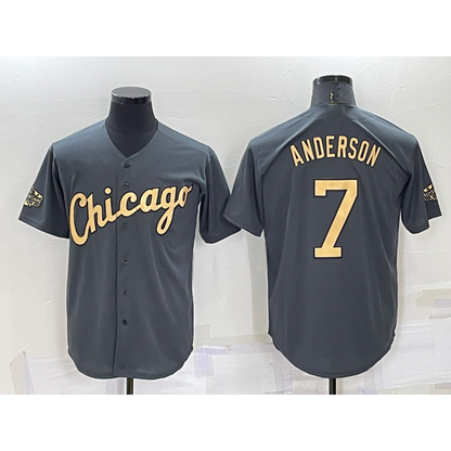Chicago White Sox #7 Tim Anderson Grey RONA 2022 All Star Stitched Cool Base Jersey