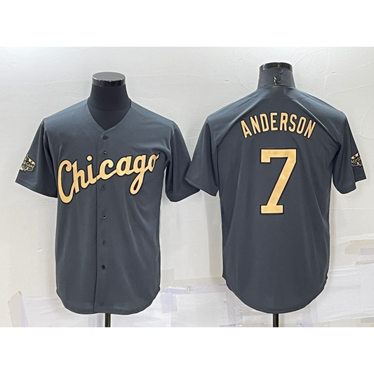 Chicago White Sox #7 Tim Anderson Grey RONA 2022 All Star Stitched Cool Base Jersey